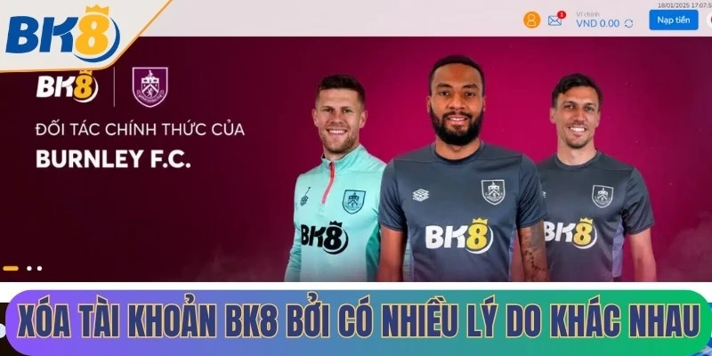 Nhiều người chọn cách xóa tài khoản BK8 bởi có nhiều lý do khác nhau