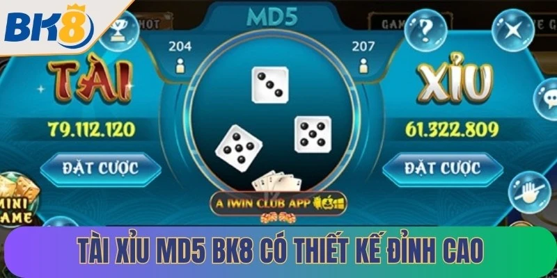 Tài xỉu MD5 BK8 có thiết kế đỉnh cao cùng họa tiết đẹp mắt