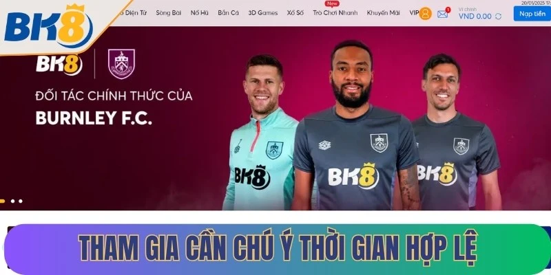 Tham gia chính sách thưởng nạp lại, anh em cần chú ý thời gian hợp lệ